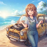 友達に借りたオンボロ車で海まで来たんだがのサムネイル